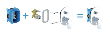 Скрытая монтажная часть для смесителя Ravak R-Box RB 070.50 X070052