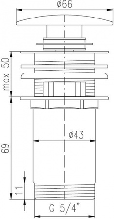 Сифон для раковины, click/clack Rav Slezak AlcaPlast MD0485