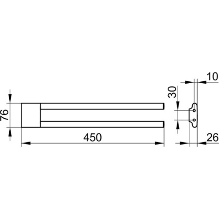 Полотенцедержатель Keuco Edition 400 11518 01000 (11518.01000) хром