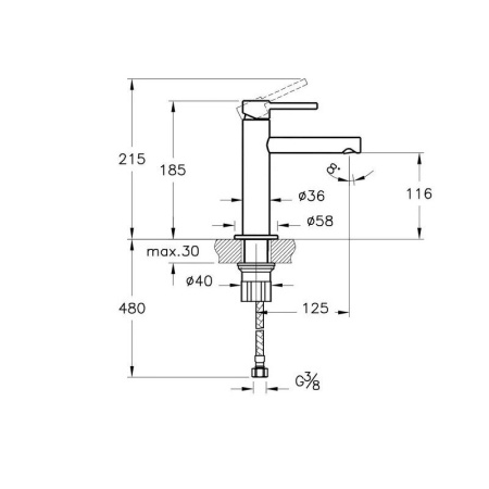 Смеситель для раковины Vitra Origin A4255629