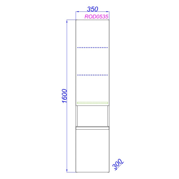 Пенал Aqwella Rodos ROD0535