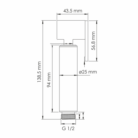 Гигиеническая лейка WasserKraft  Asphe A335