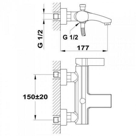 Смеситель для ванны TEKA VITA 241210200 (24.121.02.00)