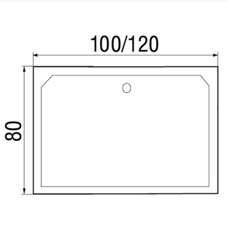 Акриловый душевой поддон (120х80) Wemor 10000006059 универсальная