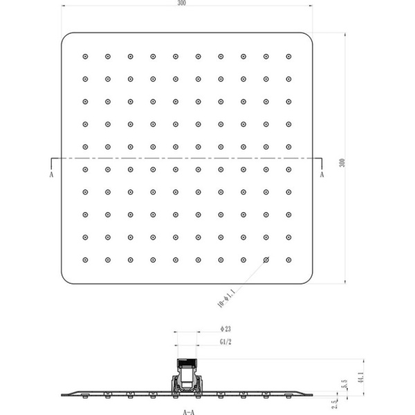 Верхний душ Ravak 982.00 X07P016