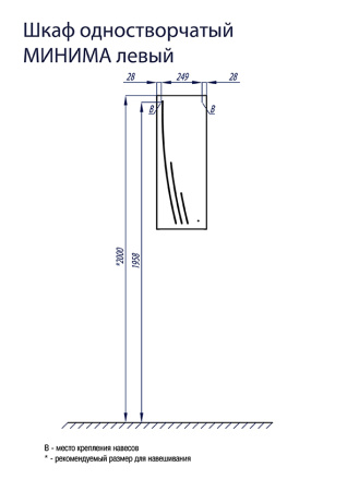 Шкаф подвесной Aquaton Минима 1A001803MN01L белый