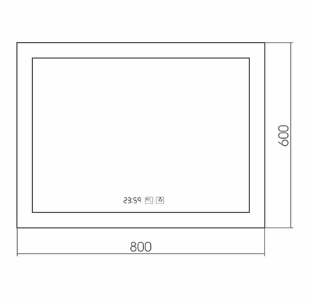 Зеркало (80х60) Silver Mirrors Norma neo LED-00002402