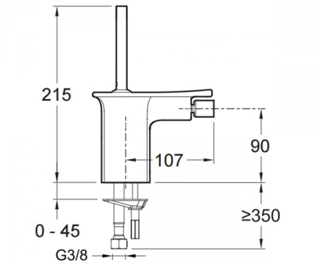 Смеситель для биде Jacob Delafon Stance E14763-CP