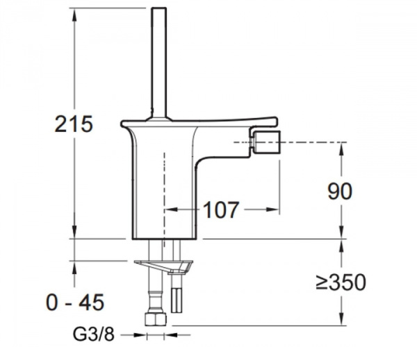 Смеситель для биде Jacob Delafon Stance E14763-CP