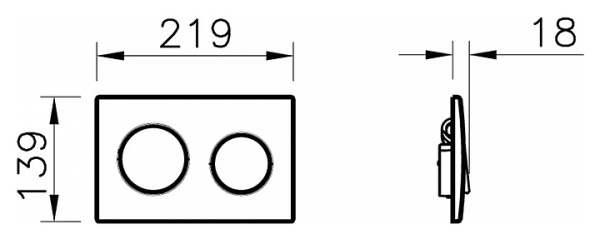 Кнопка смыва, хром Vitrа UNO 720-0280EXP