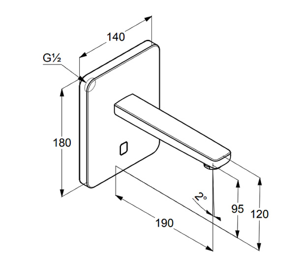 Смеситель для раковины электронный Kludi Zenta 3850205