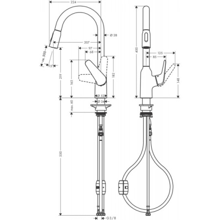 Смеситель для кухни HANSGROHE M42 71800000