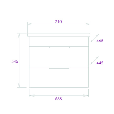 Тумба под раковину подвесная Onika Легран 70 107048