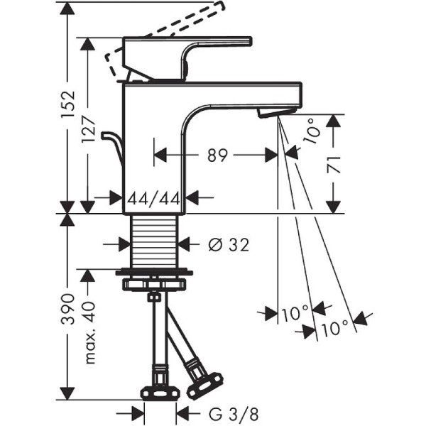 Смеситель для раковины Hansgrohe Vernis Shape 70 71560000