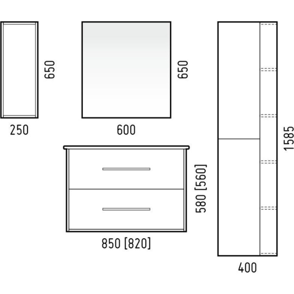 Тумба подвесная Corozo Гольф 85 SD-00000313