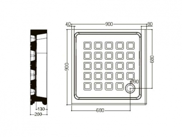 Душевой поддон Kerasan Retro 1338bi