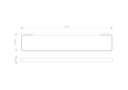 Стеклянная полка для ванной WONZON & WOGHAND LOTTE, брашированное золото WW-8327A-BG