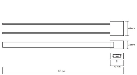 Полотенцедержатель Bemeta Nero 135004100