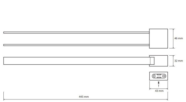 Полотенцедержатель Bemeta Nero 135004100
