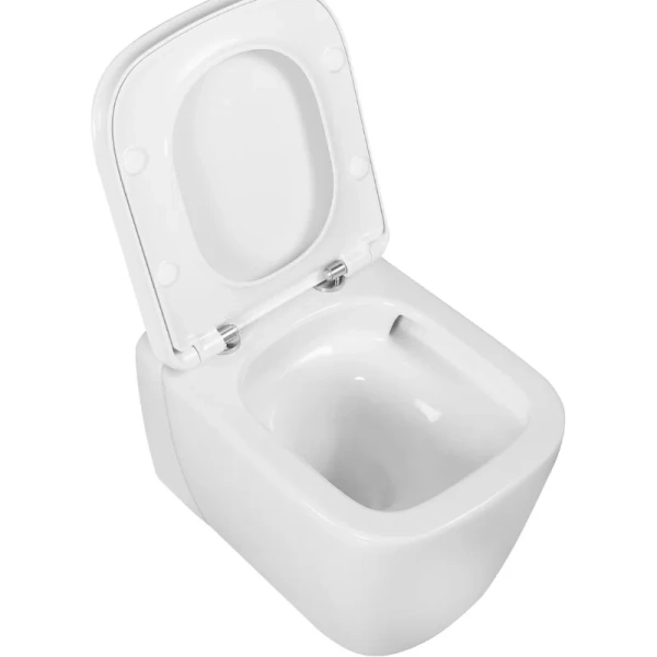 Подвесной унитаз безободковый смыв торнадо Oliveeka OL-G1, с сиденьем микролифт