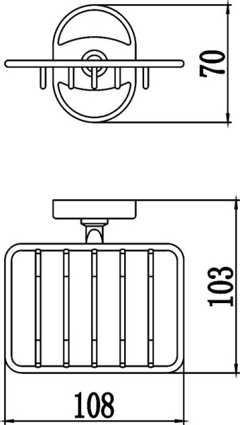 Мыльница решетка настенная Savol 70 S-L07032