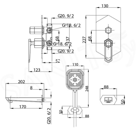 Душевая система Lemark Prizma (LM3922C)