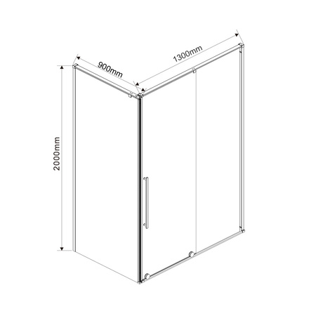 Душевой уголок Vincea  Arno VSR-1A9013CL (130х90)  хром, стекло прозрачное