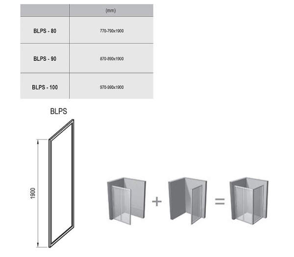 Боковая стенка Ravak Blix BLPS-90 9BH70C00Z1