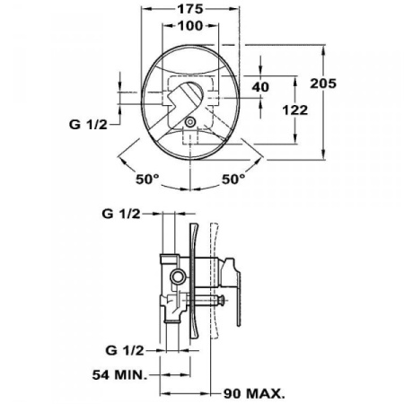 Смеситель для душа Teka CUADRO 3824002 (38.240.02)