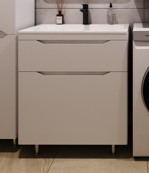 Тумба под раковину Style Line Марелла 70 Люкс Plus СС-00002398 белый матовый