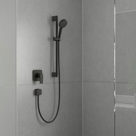 Душевой гарнитур Hansgrohe Vernis Blend S 100 2jet Vario EcoSmart 26423670, черный матовый