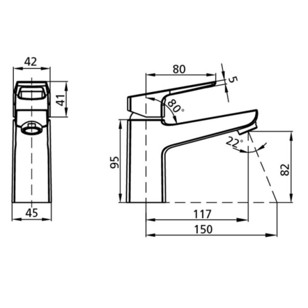 Смеситель для раковины Milardo Atlantic (ATLSB00M01)