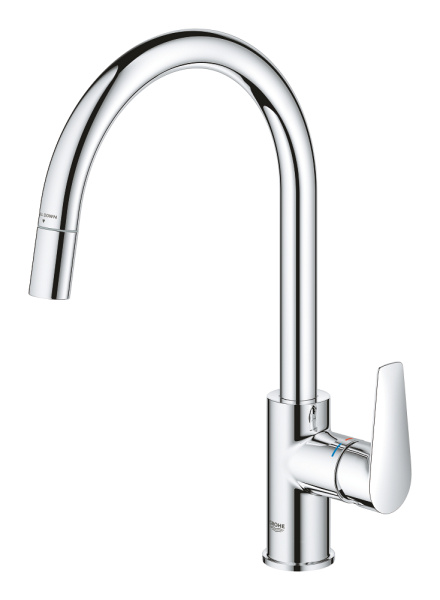Смеситель для кухни с выдвижным изливом Grohe BauEdge New 30536 000 (30536000)