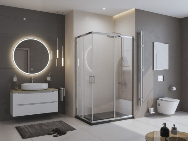 Поддон из искусственного мрамора BelBagno TRAY-MR-UNO-AH-120/90-35-NERO-CR