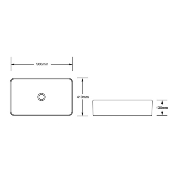 Раковина накладная (50х41) SantiLine SL-1051DG