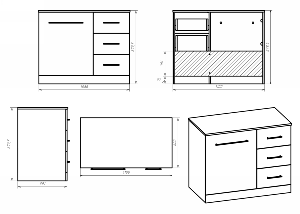 Тумба под стиральную машину Misty Респект 110  правая Э-Рес01110-13ЯП