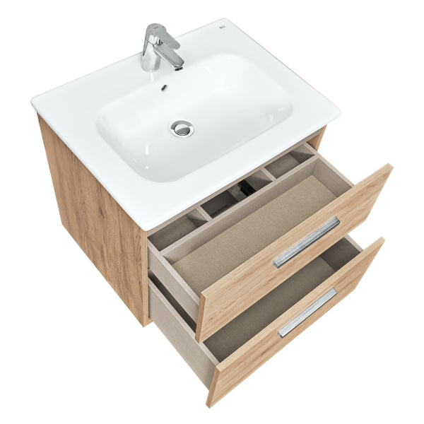 Тумба под раковину Roca Victoria 60 орех 2 ящика A857468517