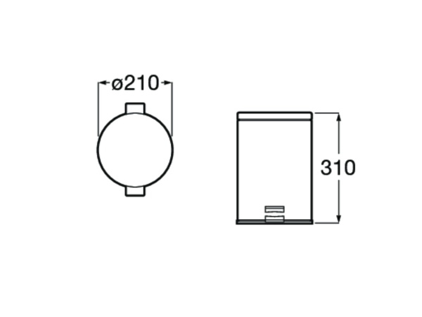 Ведро мусорное Roca Public 817414002
