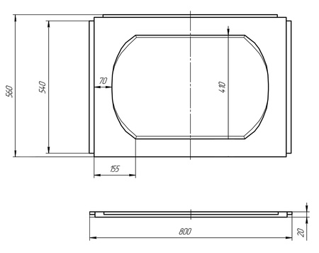 Панель боковая Marka One 80 02б80