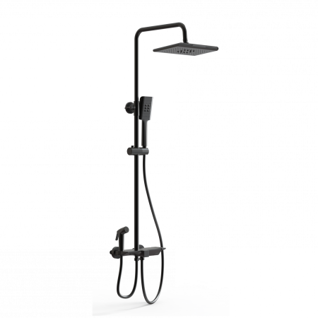 Душевая система с термостатом WONZON & WOGHAND, черный матовый WW-B3310-MB