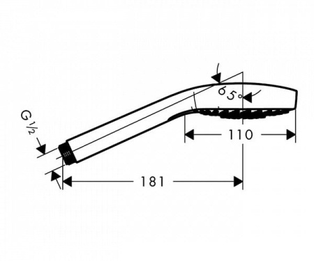 Ручной душ Hansgrohe Croma Select E 1jet EcoSmart 26816400 белый/хром