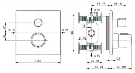 Смеситель для душа Ideal Standard Ceratherm C100 A7522GN