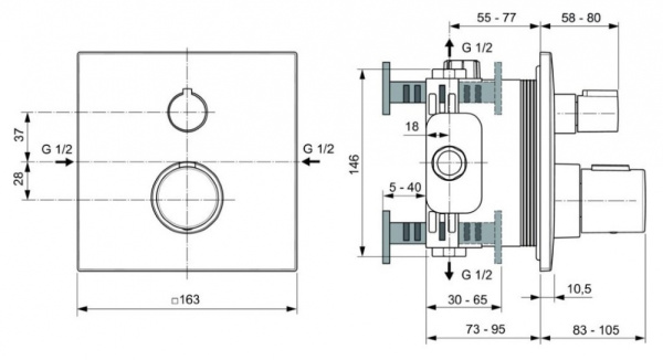 Смеситель для душа Ideal Standard Ceratherm C100 A7522GN