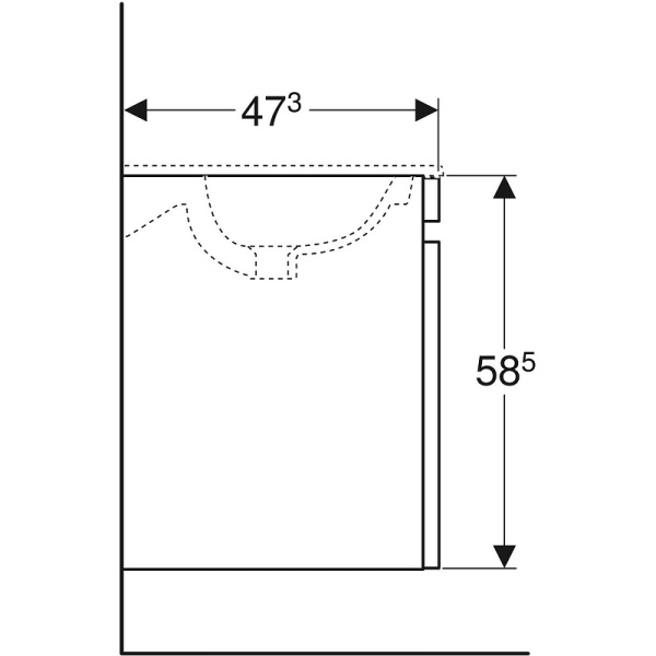 Тумба с раковиной Geberit Renova Plan 869500000