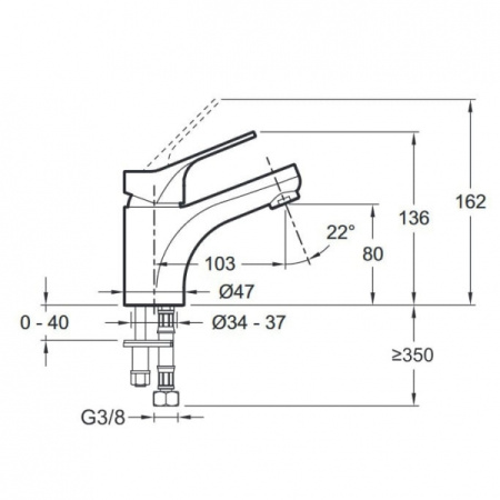 Смеситель для раковины Jacob Delafon Brive E75762-CP