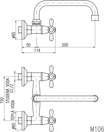 Смеситель для раковины Rav Slezak Morava MK102.5/27