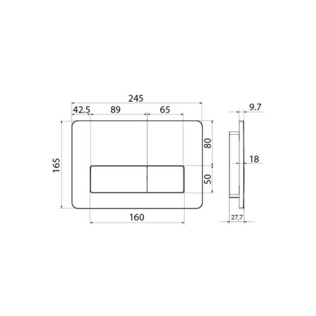 Клавиша смыва IDDIS Unifix универсальная глянцевый белый 010 (UNI10W0i77)