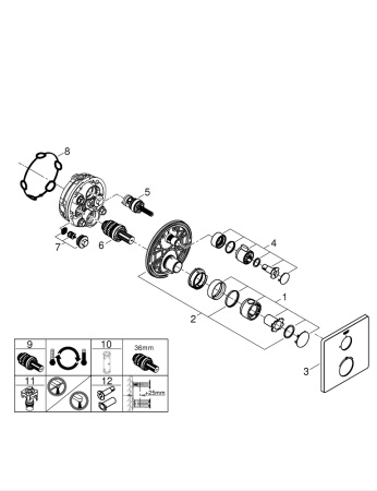 Термостат для душа Grohe Grohtherm 24078 000 (24078000) хром