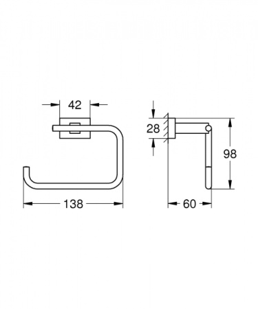 Держатель туалетной бумаги Grohe Essentials Cube 40507 DC1 (40507DC1) суперсталь