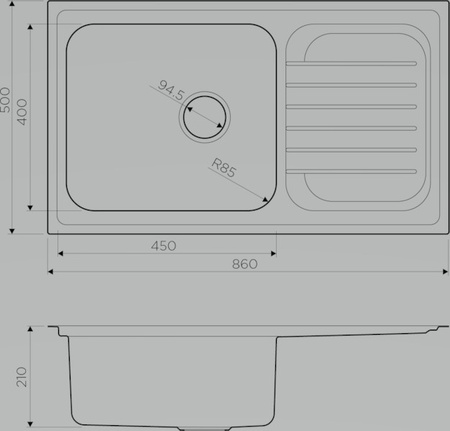 Мойка для кухни Omoikiri Haruna 86 IN 4993451
